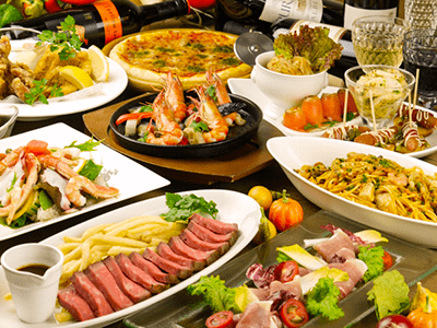 食べ飲み放題コースのイメージ